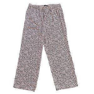Banana Republic Pink Leopard Pajama Pants, Xtra Small.
